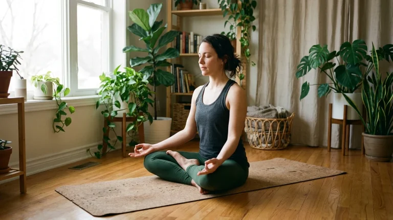 Vědomá jóga (Mindful Yoga): Principy, techniky a jak vám propojení dechu a mysli změní praxi 19 Vědomá jóga principy a techniky dechu (Obrázek vygenerovaný umělou inteligencí)